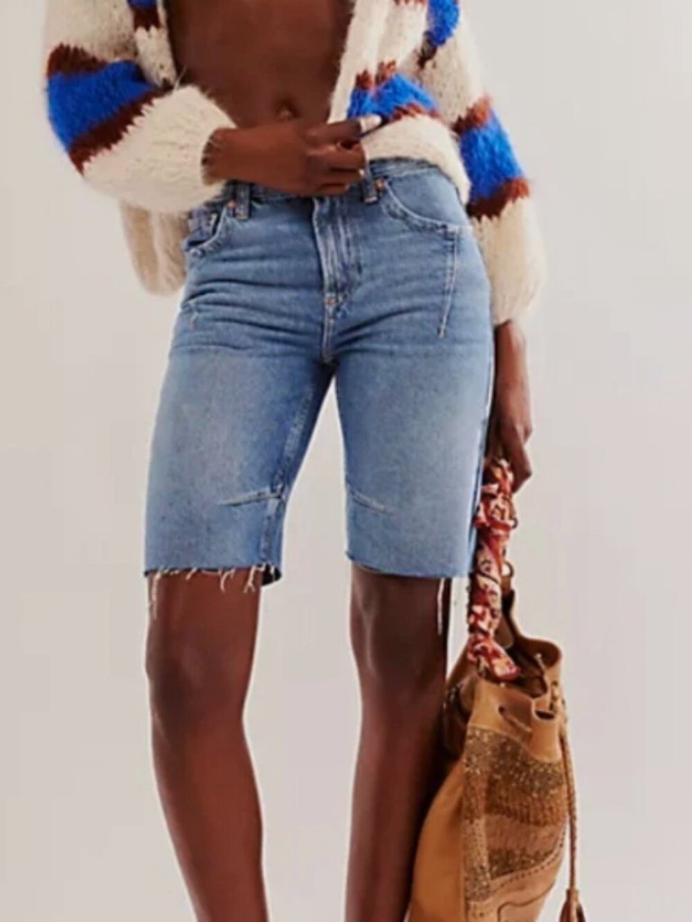Free People We the Free Ghost Town High Rise Long Shorts Size 27